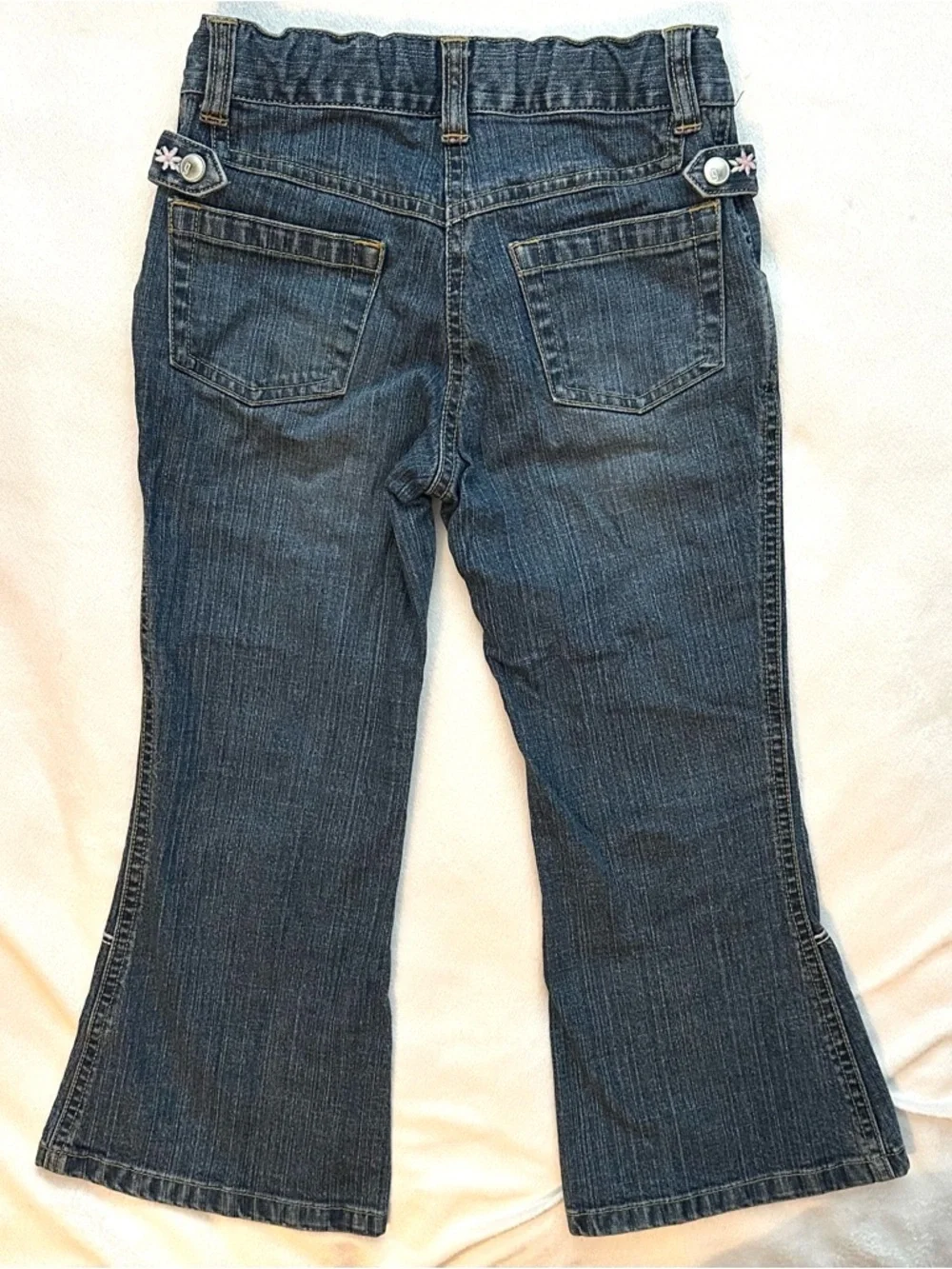 Vtg 2006 Gymboree Park City Luxe Western Embroidered Scallop Denim Jeans 5 Flare